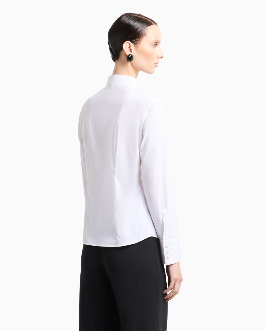 The world of armani CAMICIA IN POPELINE STRETCH Online Outlet