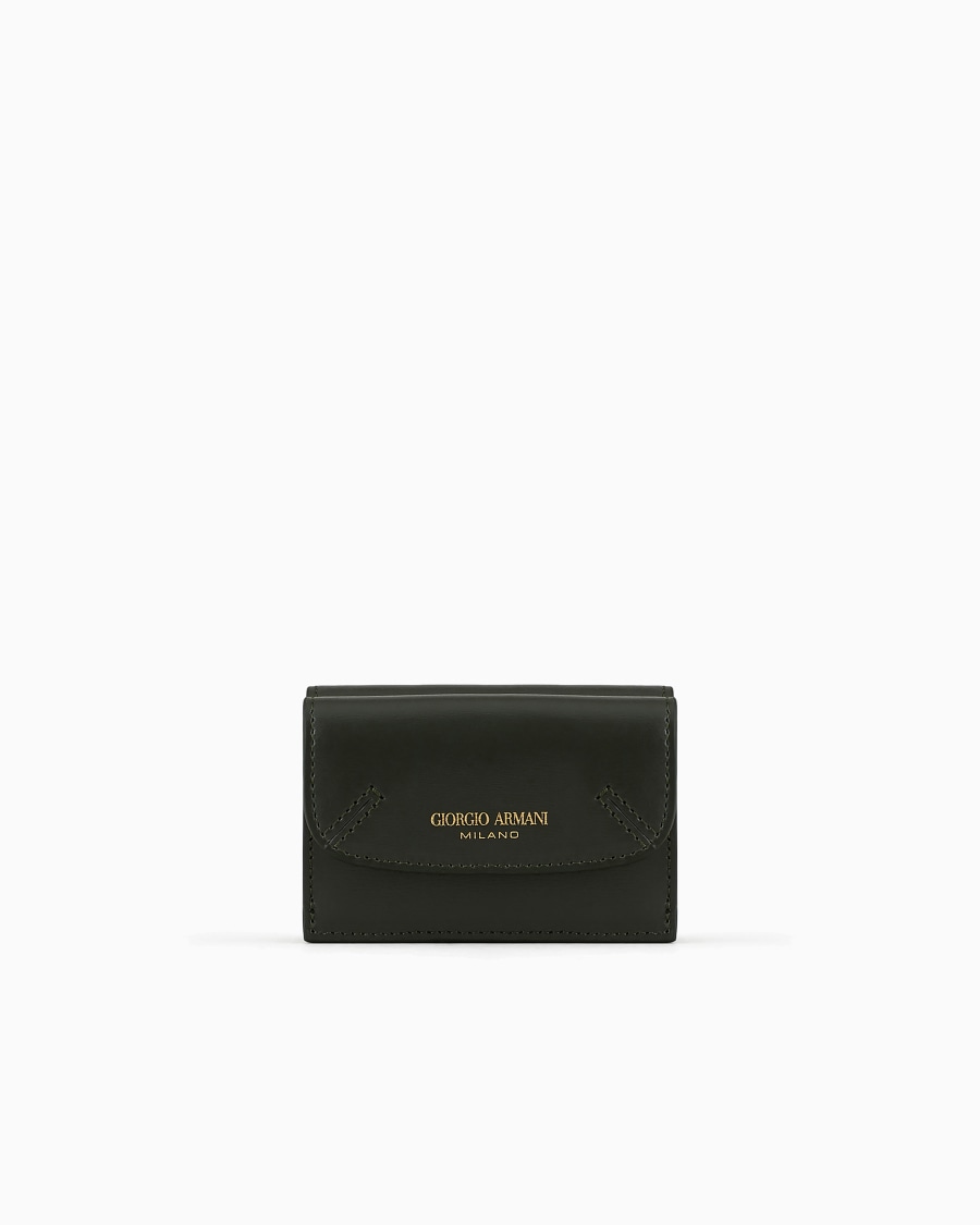 The world of armani MINI PORTAFOGLIO TRIFOLD LA PRIMA IN PELLE PALMELLATA