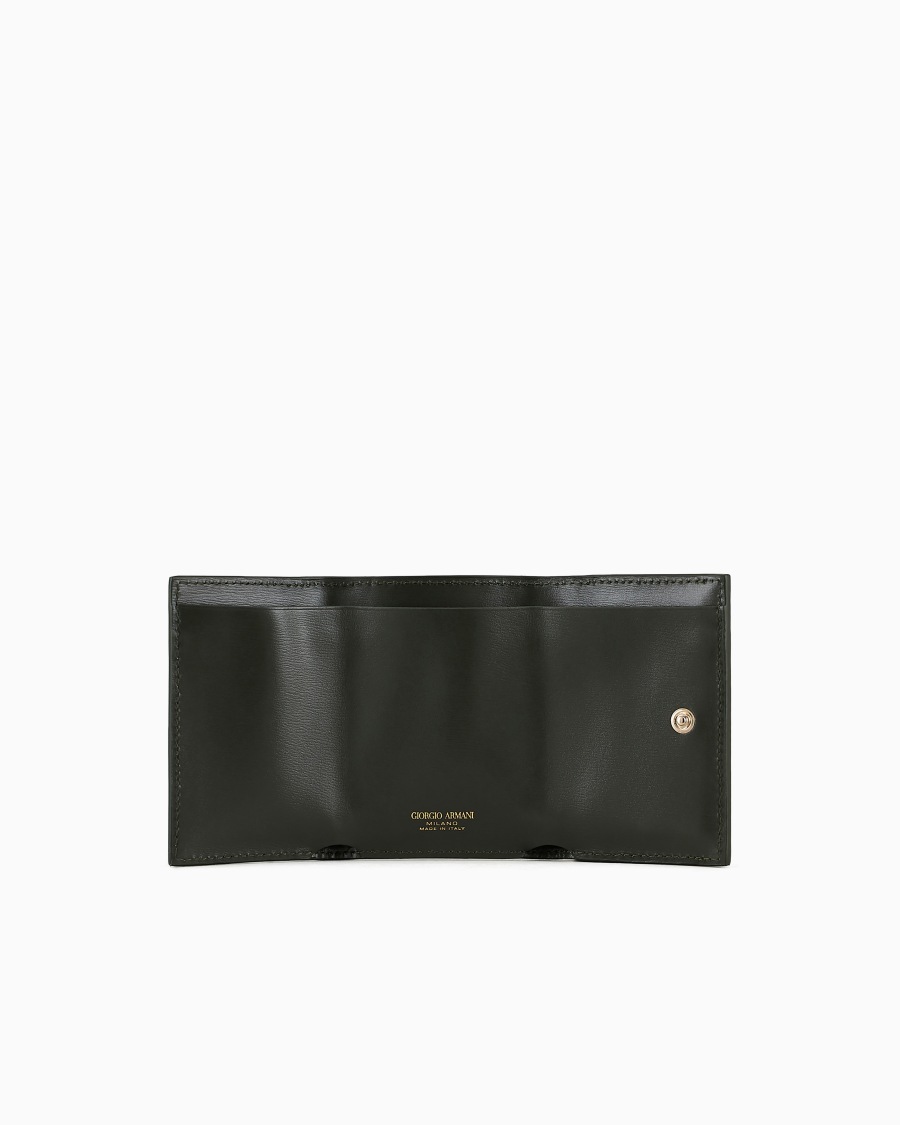 The world of armani MINI PORTAFOGLIO TRIFOLD LA PRIMA IN PELLE PALMELLATA Offerta settimanale