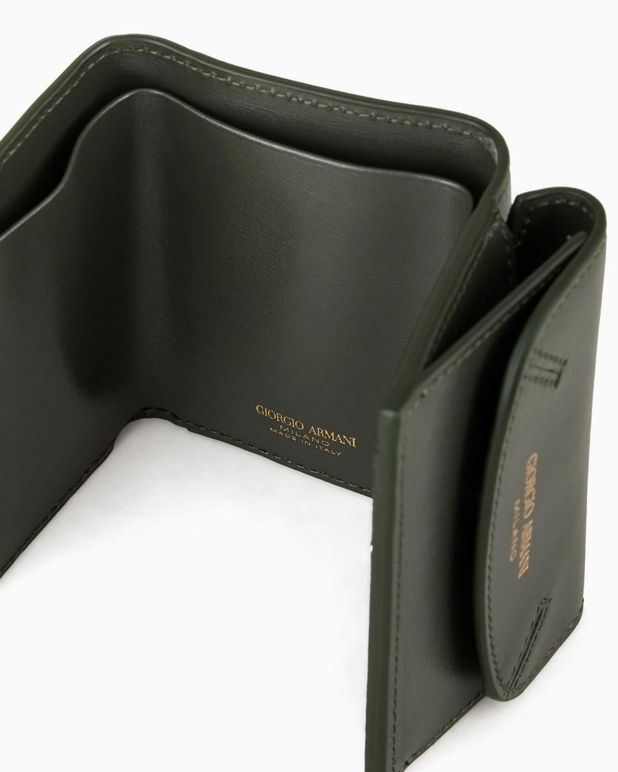 The world of armani MINI PORTAFOGLIO TRIFOLD LA PRIMA IN PELLE PALMELLATA Offerta settimanale