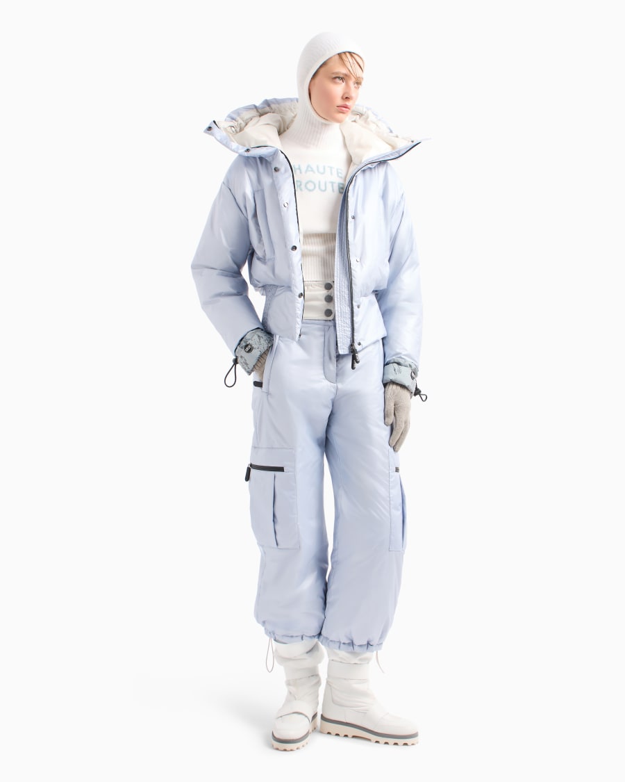 The world of armani GIORGIO ARMANI NEVE PANTALONI IMBOTTITI IN TESSUTO PERLATO Fino al 60% di sconto
