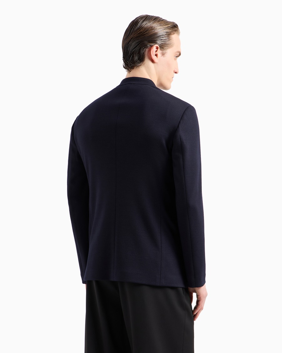 The world of armani GIACCA MONOPETTO IN JERSEY DI LYOCELL E LANA ASV Limitato a 3 giorni