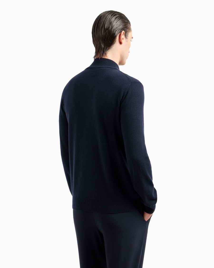 The world of armani CARDIGAN CON ZIP IN CASHMERE In vendita