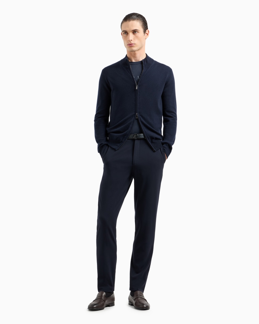 The world of armani CARDIGAN CON ZIP IN CASHMERE In vendita