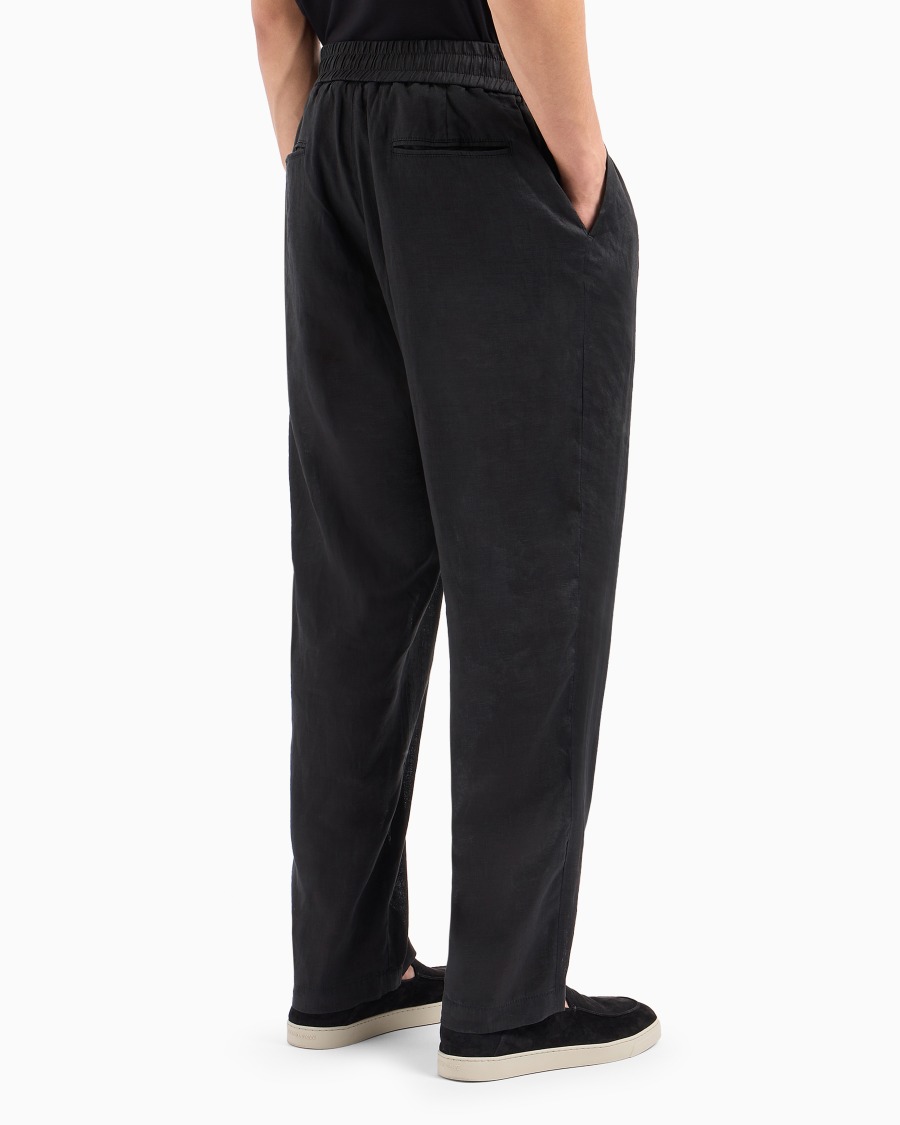 The world of armani PANTALONI A UNA PINCE IN TELA DI LINO 50% di sconto per tempo limitato