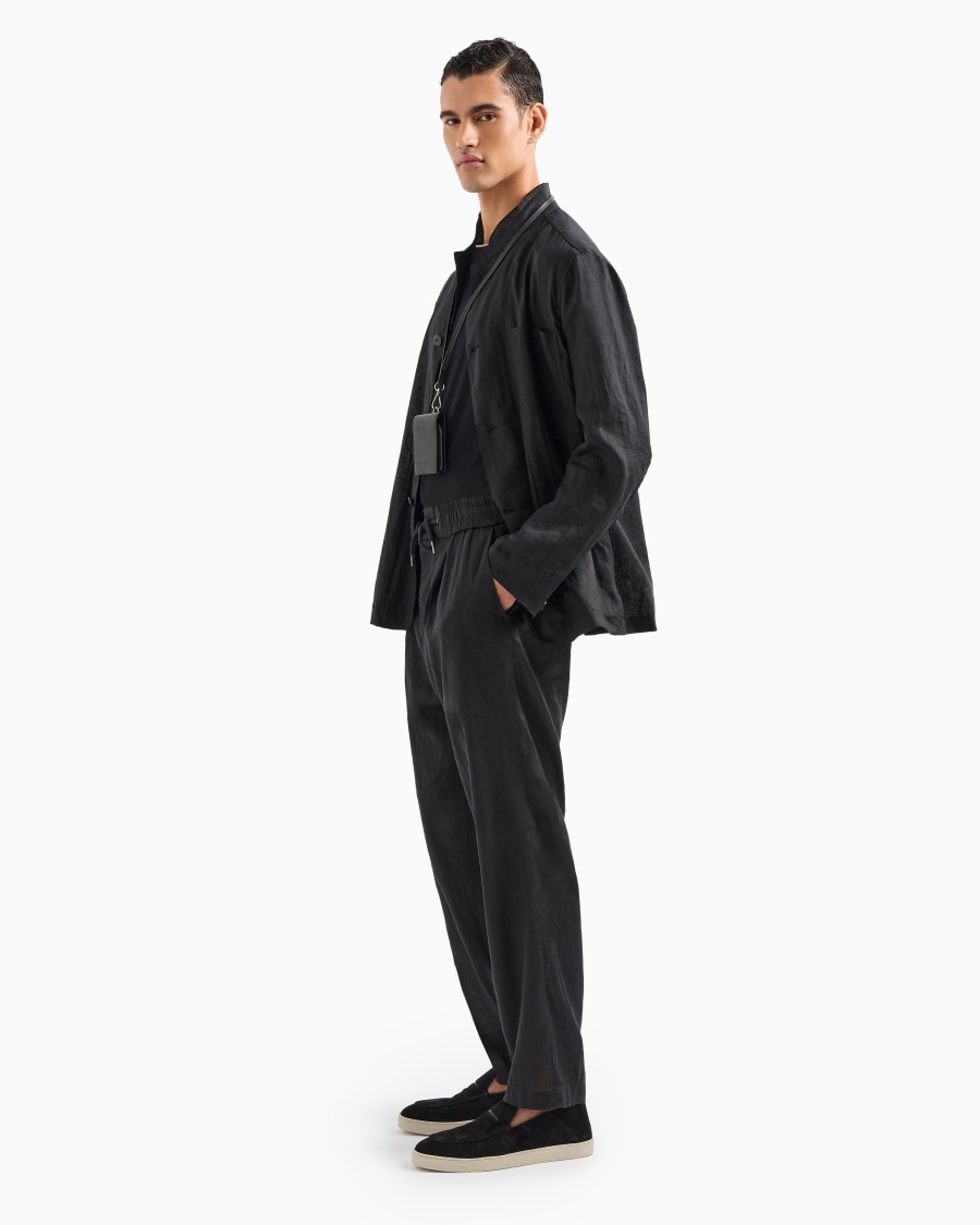 The world of armani PANTALONI A UNA PINCE IN TELA DI LINO 50% di sconto per tempo limitato