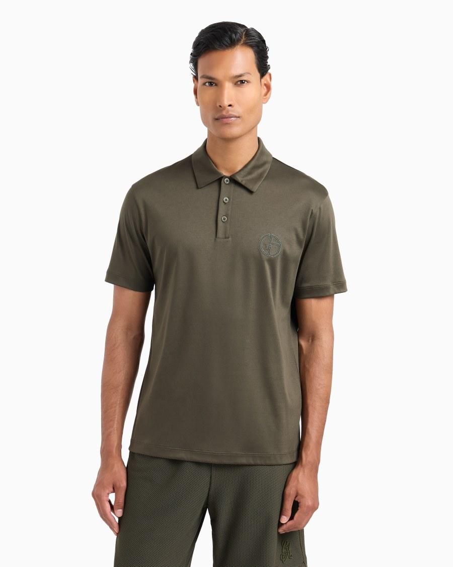 The world of armani POLO A MANICHE CORTE IN INTERLOCK DI COTONE Italia