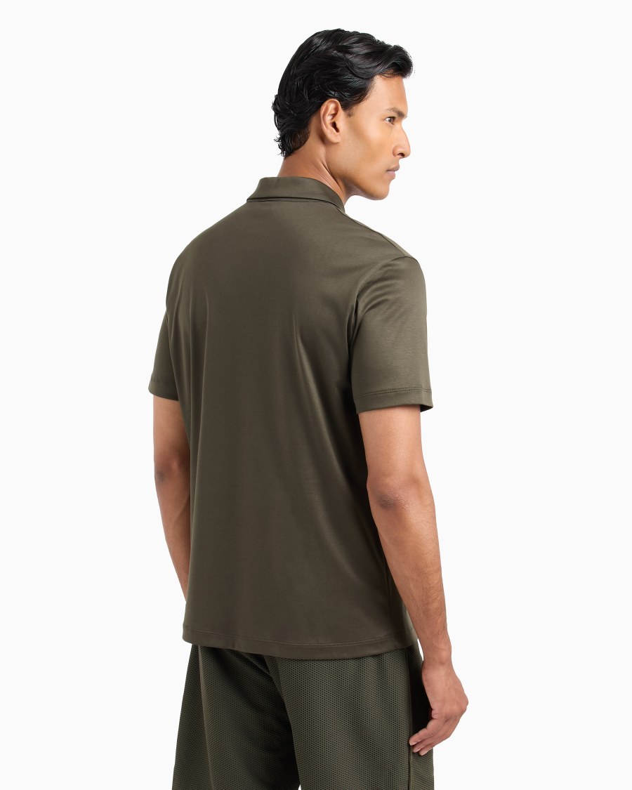 The world of armani POLO A MANICHE CORTE IN INTERLOCK DI COTONE Italia