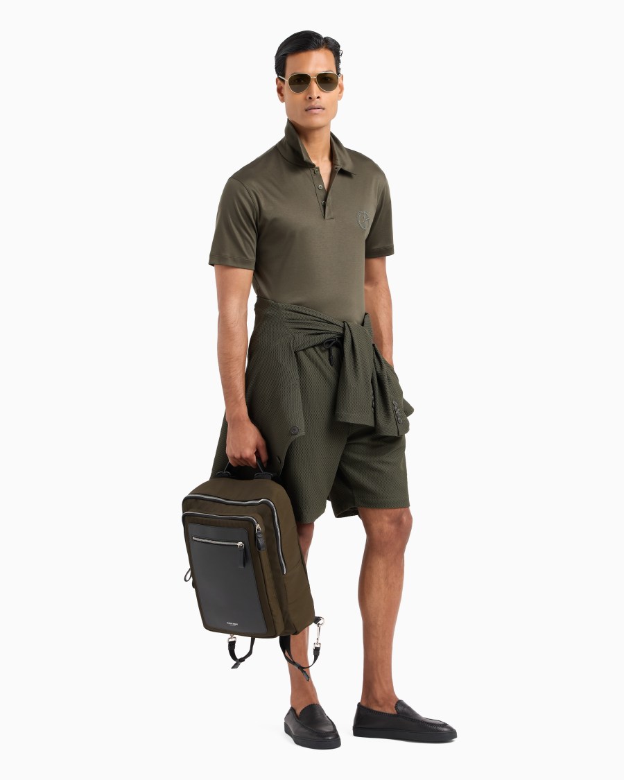 The world of armani POLO A MANICHE CORTE IN INTERLOCK DI COTONE Italia