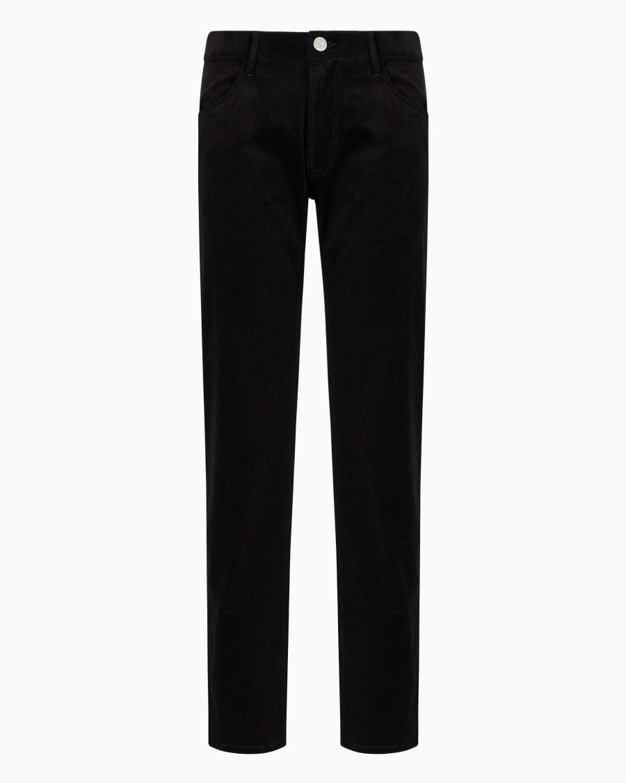 The world of armani PANTALONE 5 TASCHE REGULAR FIT IN COTONE E CASHMERE A COSTE