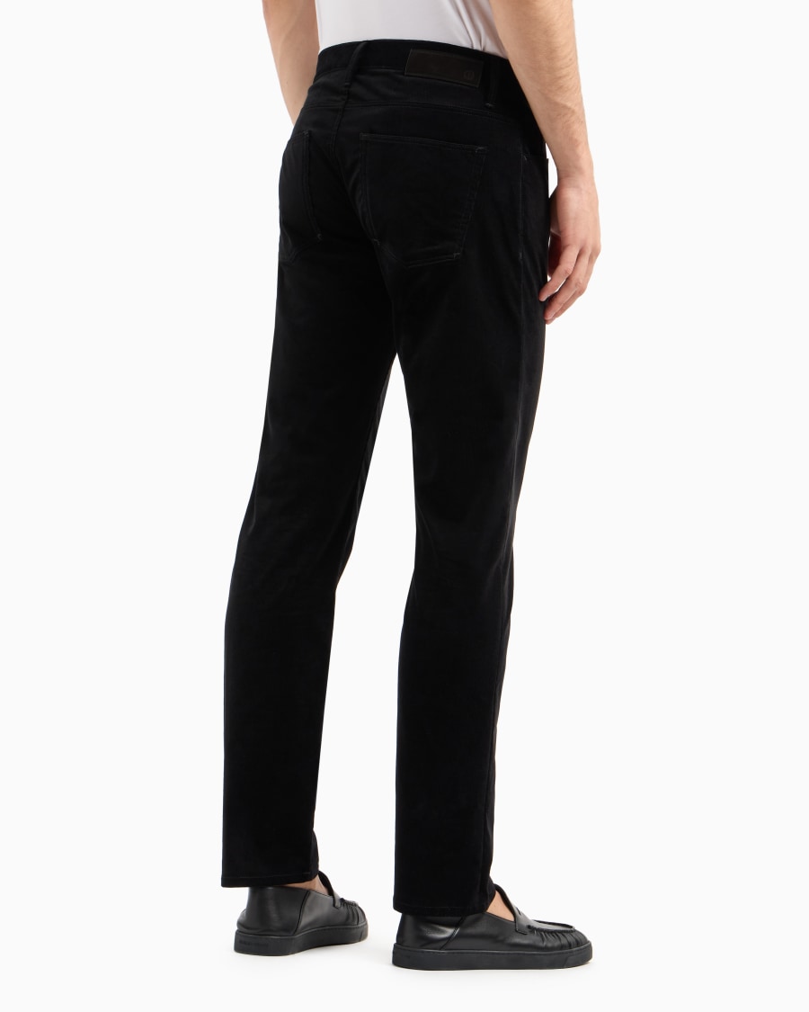 The world of armani PANTALONE 5 TASCHE REGULAR FIT IN COTONE E CASHMERE A COSTE In Linea