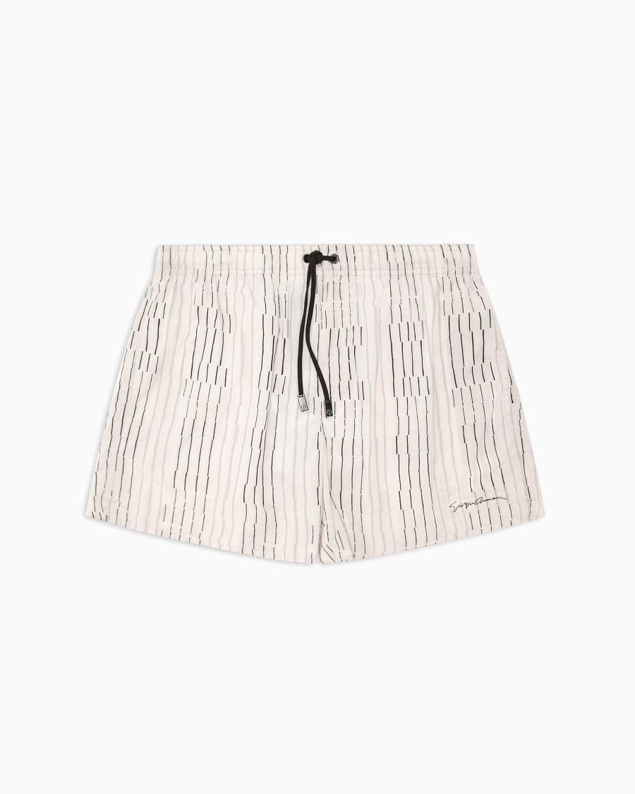 The world of armani COSTUME DA BAGNO BOXER STAMPA RIGA IRREGOLARE Vendita