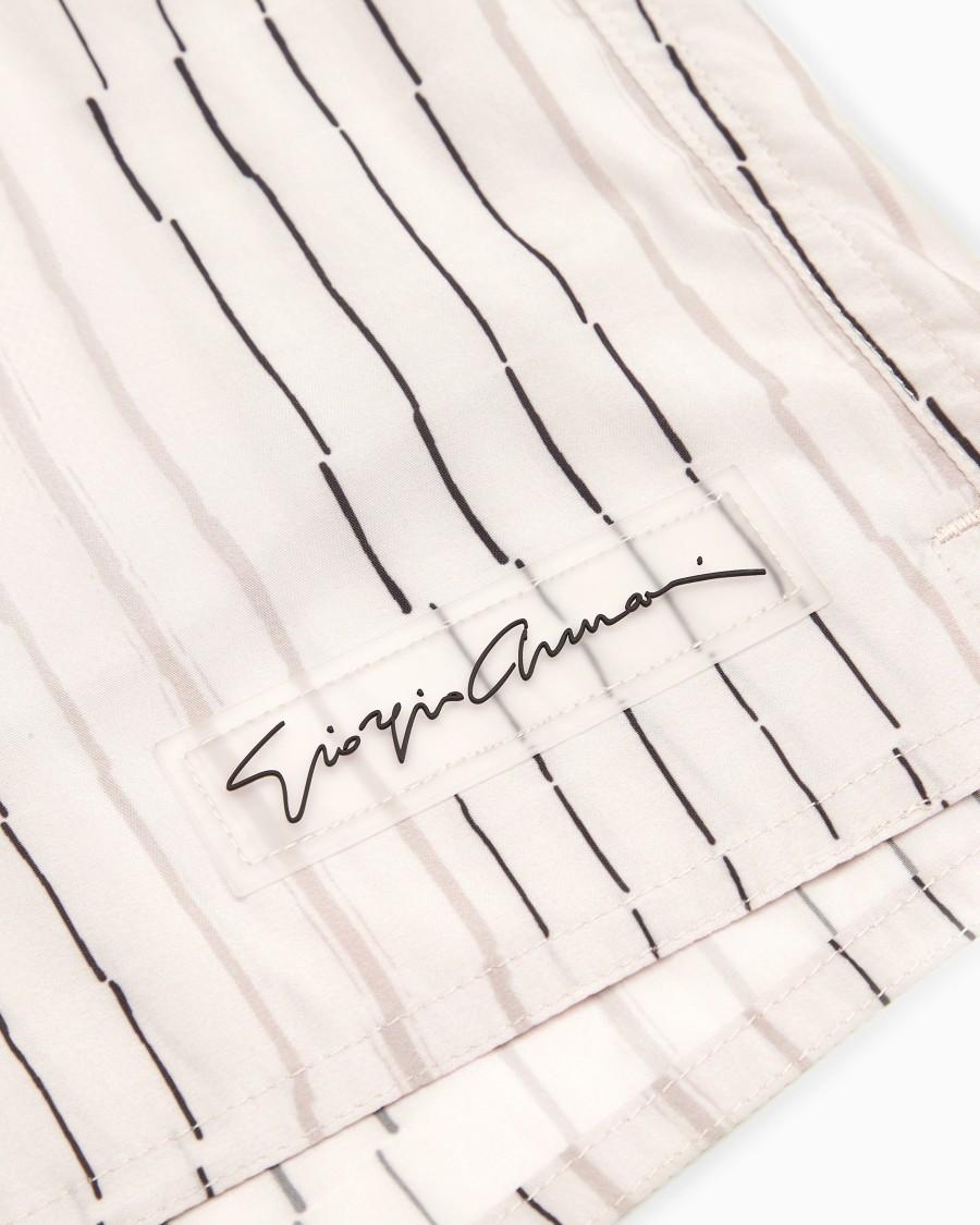 The world of armani COSTUME DA BAGNO BOXER STAMPA RIGA IRREGOLARE Vendita