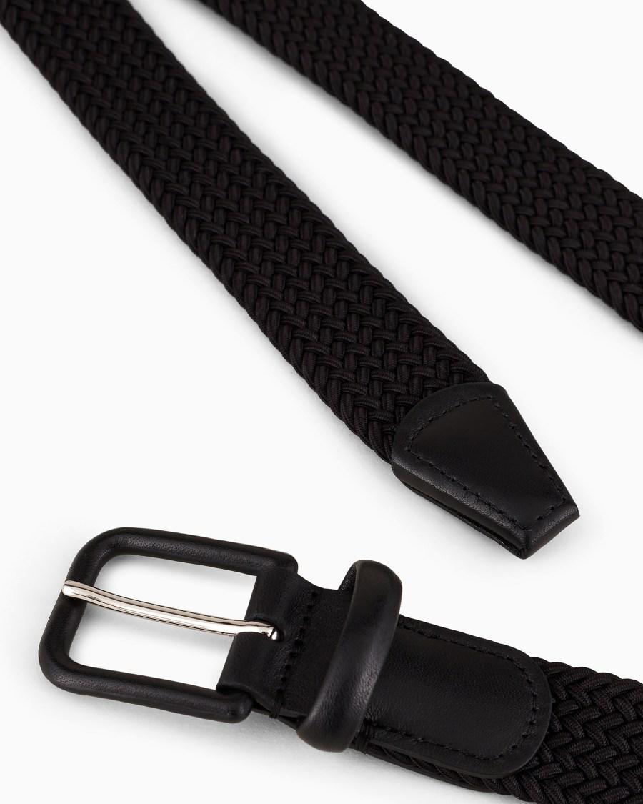 The world of armani CINTURA IN NASTRO INTRECCIATO E PELLE Promozione