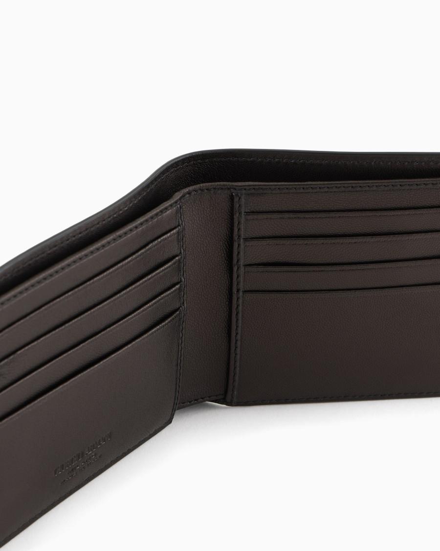 The world of armani PORTAFOGLI BIFOLD IN NAPPA Spedizione Gratuita