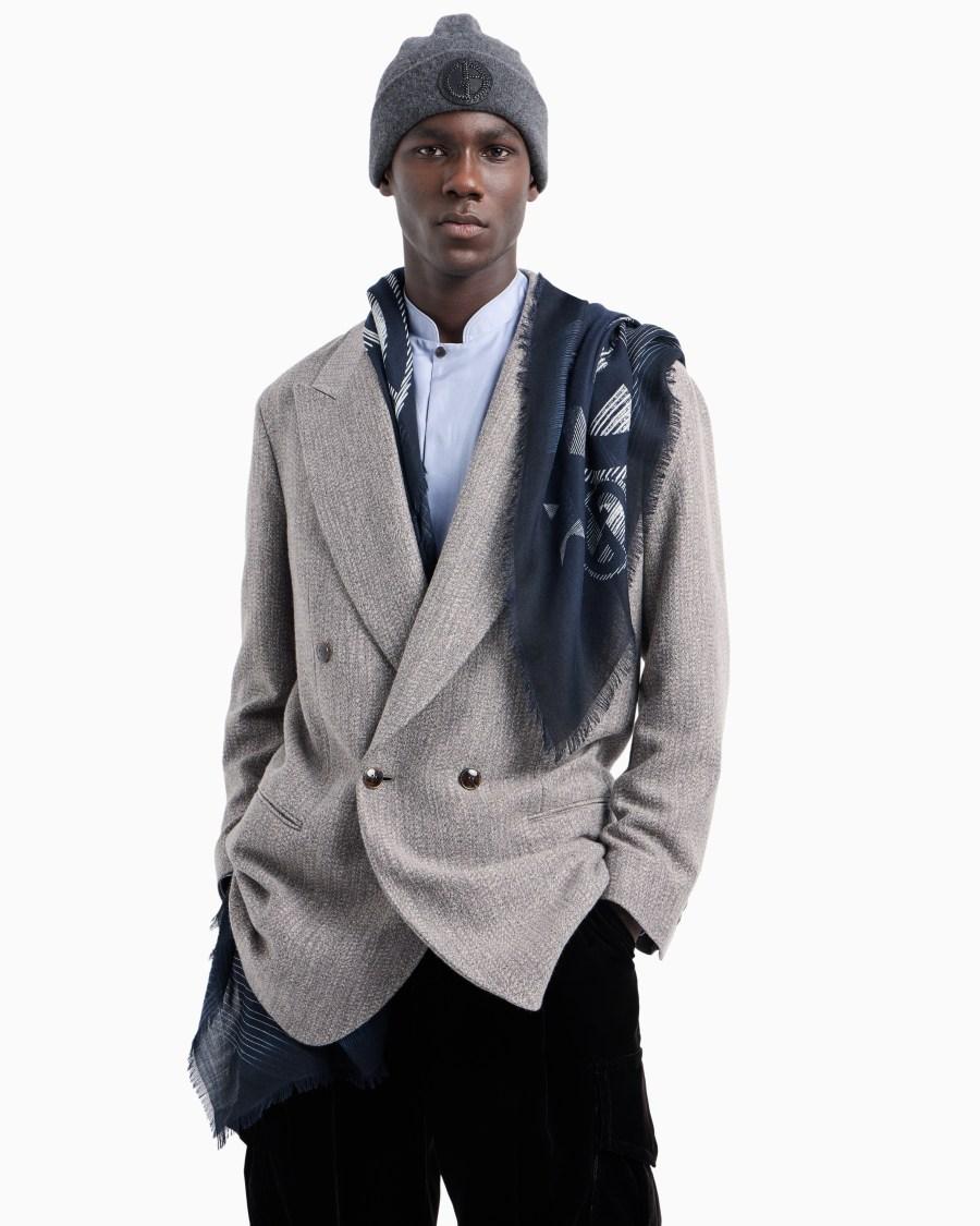 The world of armani CAPPELLO CUCULO IN CASHMERE CON RISVOLTO Pezzi Unici