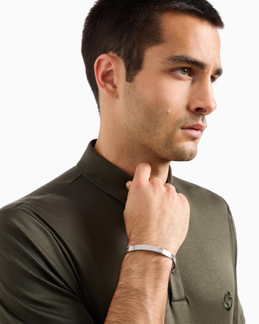 The world of armani BRACCIALE RIGIDO IN ARGENTO 925 Soddisfazione Garantita