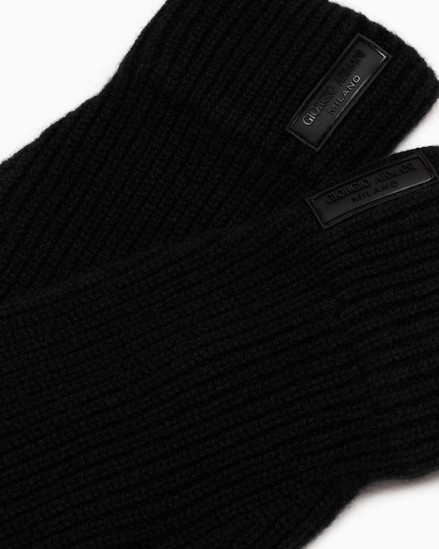 The world of armani GUANTI IN MAGLIA DI PURO CASHMERE Consegna Veloce