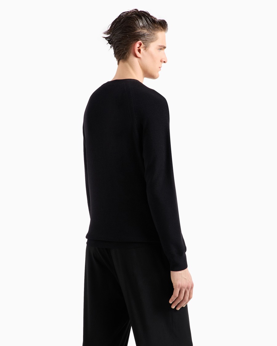 The world of armani MAGLIA GIROCOLLO IN LANA VERGINE Convenienza