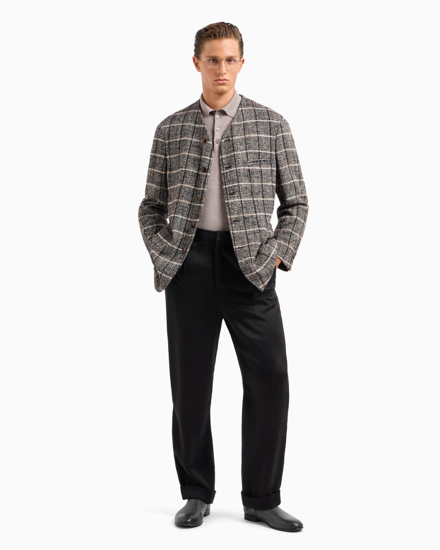 The world of armani POLO A MANICHE LUNGHE IN LANA VERGINE Online