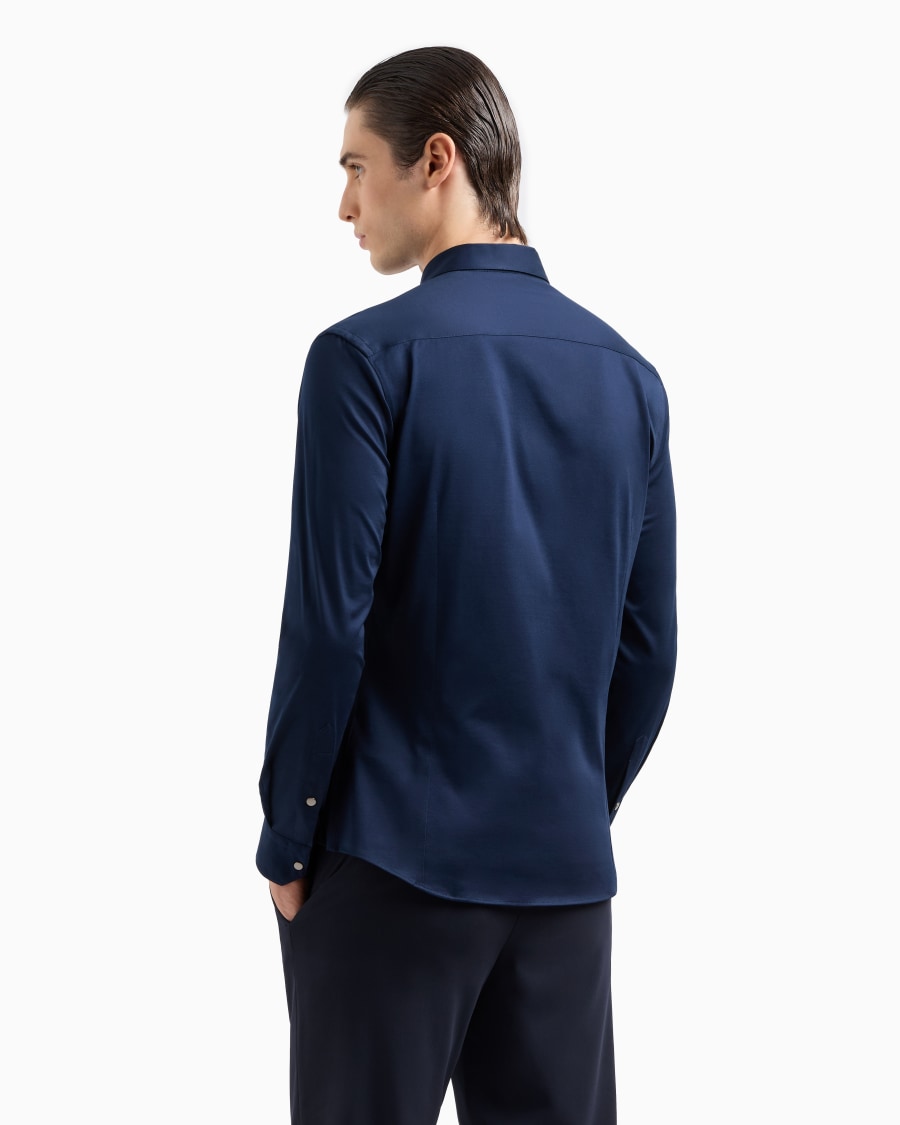 The world of armani CAMICIA CON ZIP IN JERSEY DI COTONE Offerte