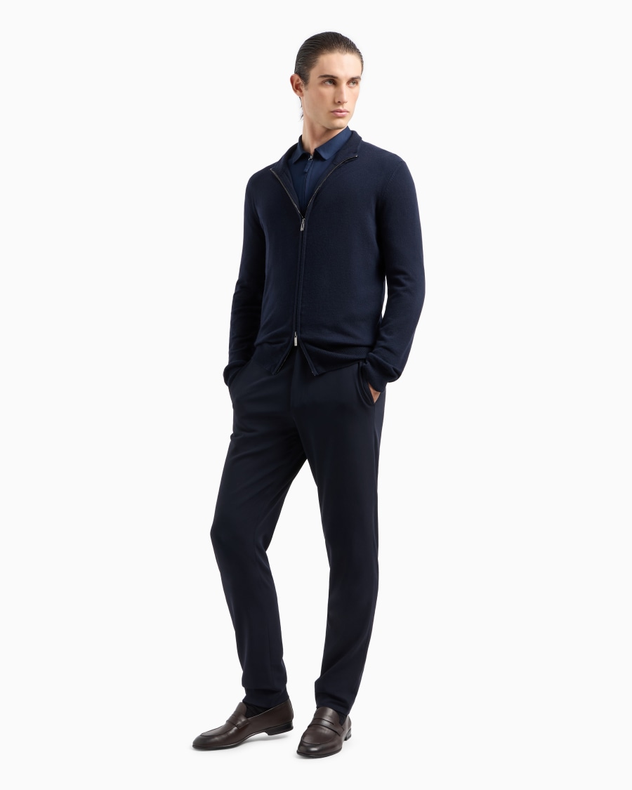The world of armani CAMICIA CON ZIP IN JERSEY DI COTONE Offerte