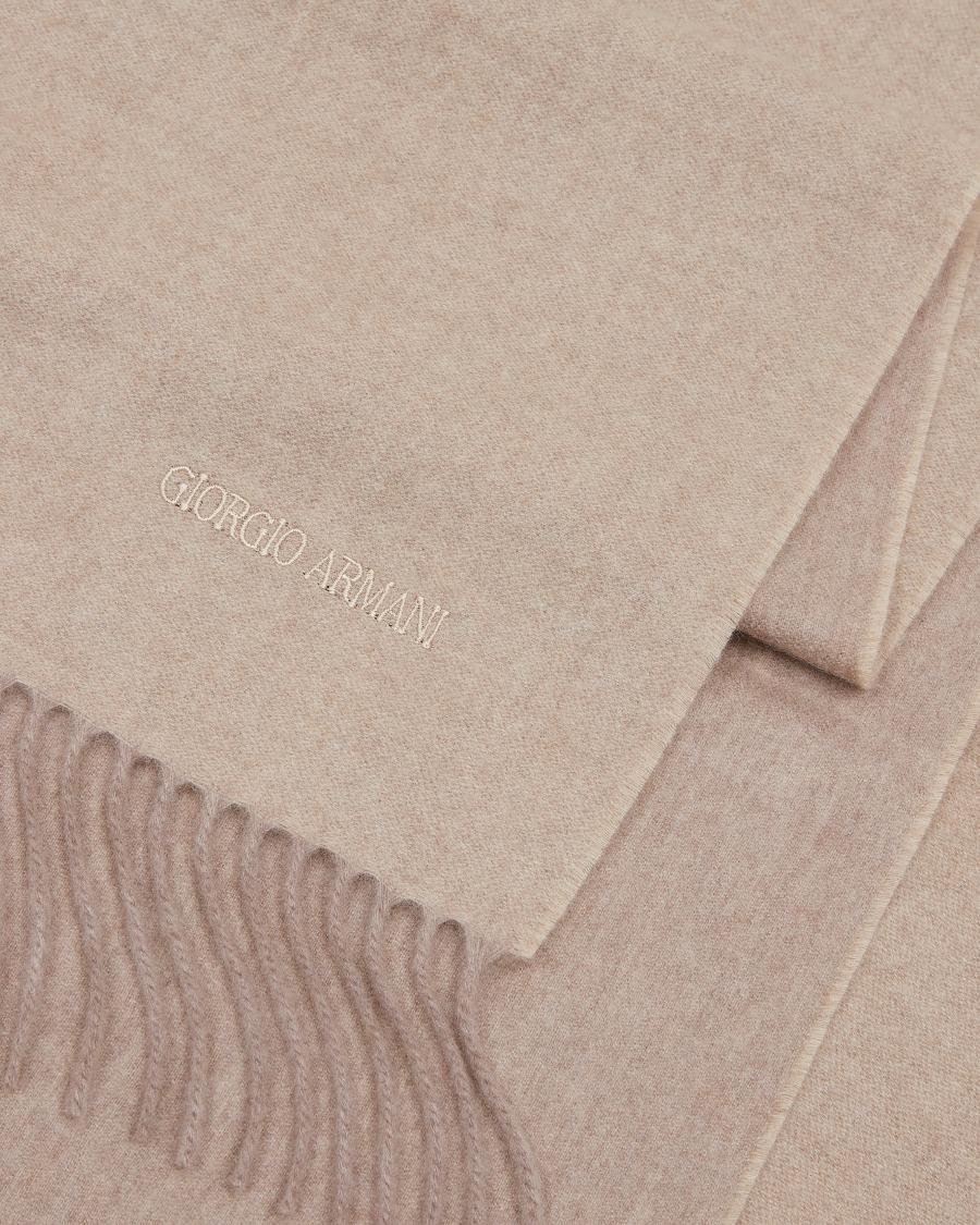The world of armani SCIARPA IN CASHMERE CON LOGO RICAMATO Vendita Calda