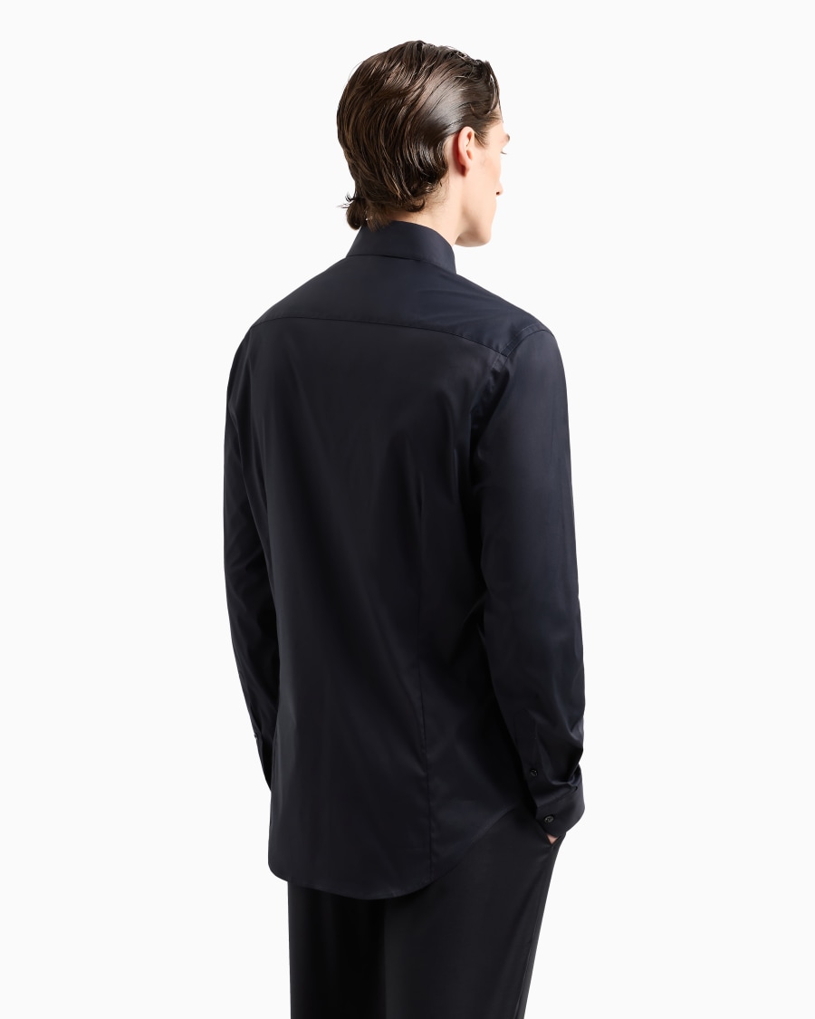 The world of armani CAMICIA IN TESSUTO STRETCH CON COLLO CLASSICO CON STECCHE In Saldo