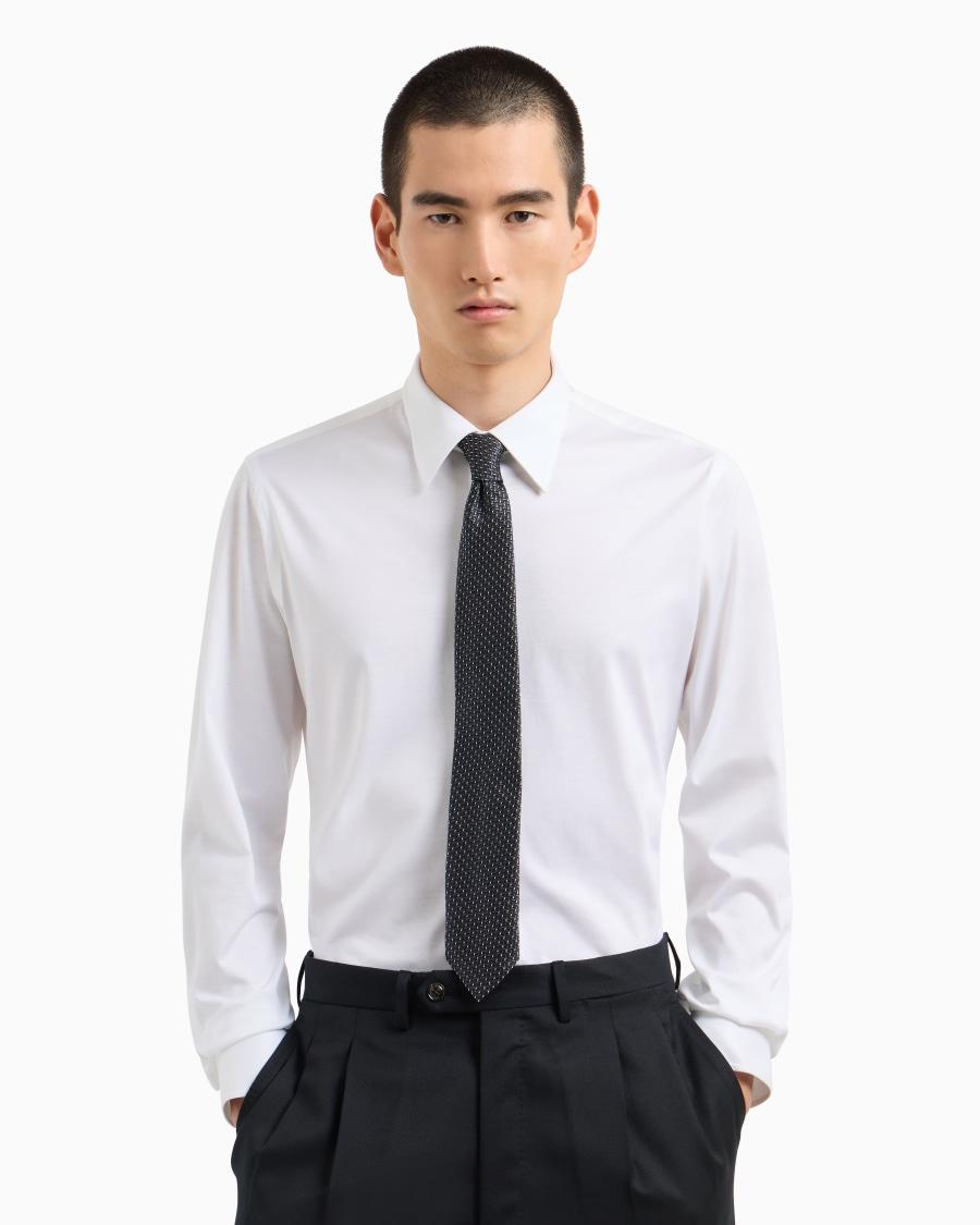 The world of armani CRAVATTA IN SETA JACQUARD GEOMETRICO Spedizione gratuita