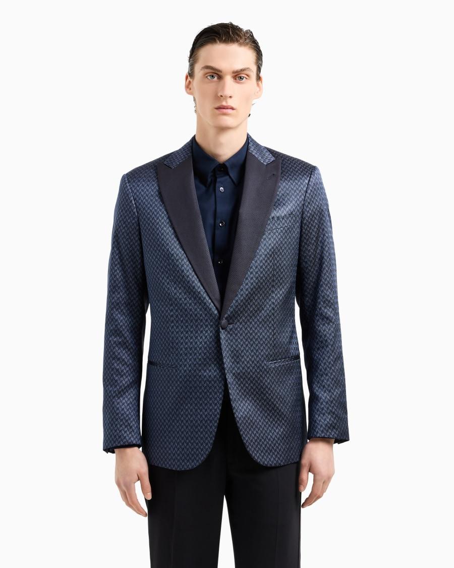 The world of armani GIORGIO'S GIACCA MONOPETTO IN SETA JACQUARD Negozio online di fabbrica