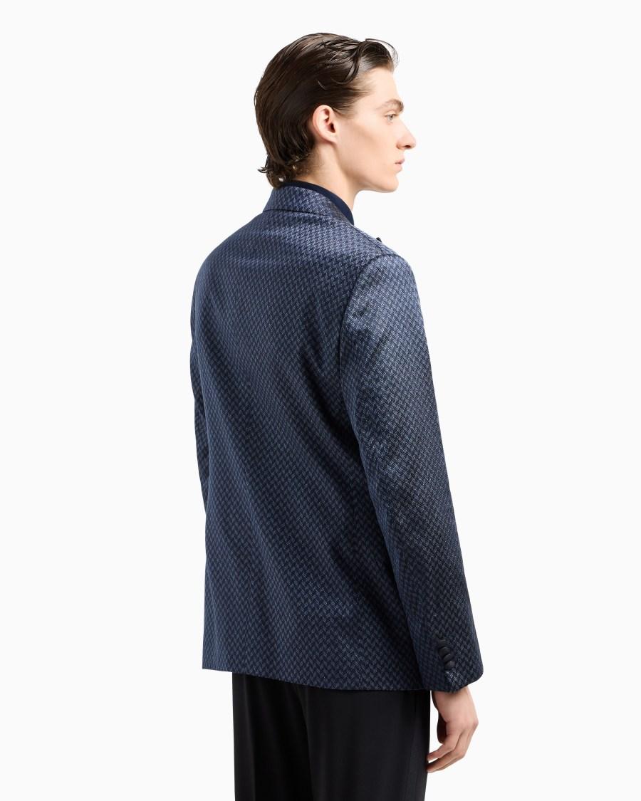 The world of armani GIORGIO'S GIACCA MONOPETTO IN SETA JACQUARD Negozio online di fabbrica