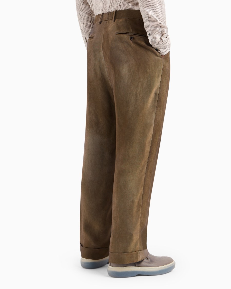The world of armani PANTALONI A UNA PINCE IN VISCOSA Flash Sale