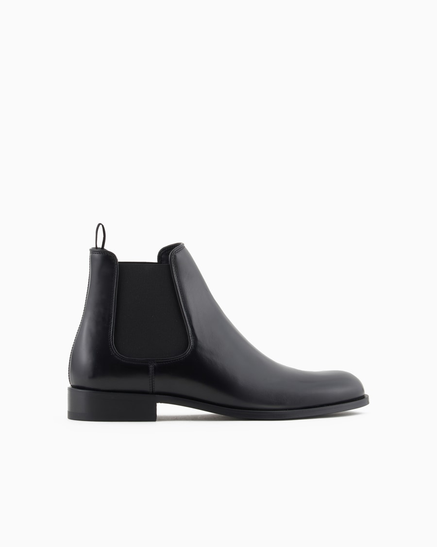The world of armani STIVALETTI IN PELLE ANTICATA
