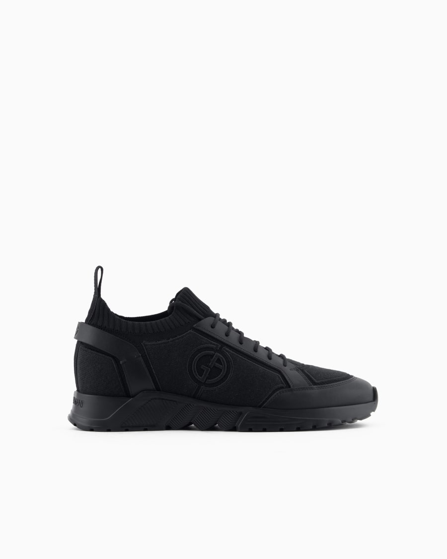 The world of armani SNEAKERS IN MAGLIA E PELLE Cyber Monday