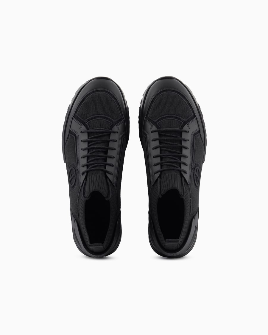 The world of armani SNEAKERS IN MAGLIA E PELLE Cyber Monday