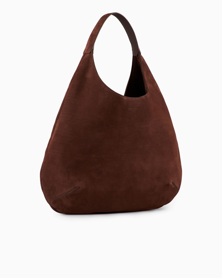 The world of armani HOBO BAG LA PRIMA IN PELLE SCAMOSCIATA Offerta per la Festa della Mamma