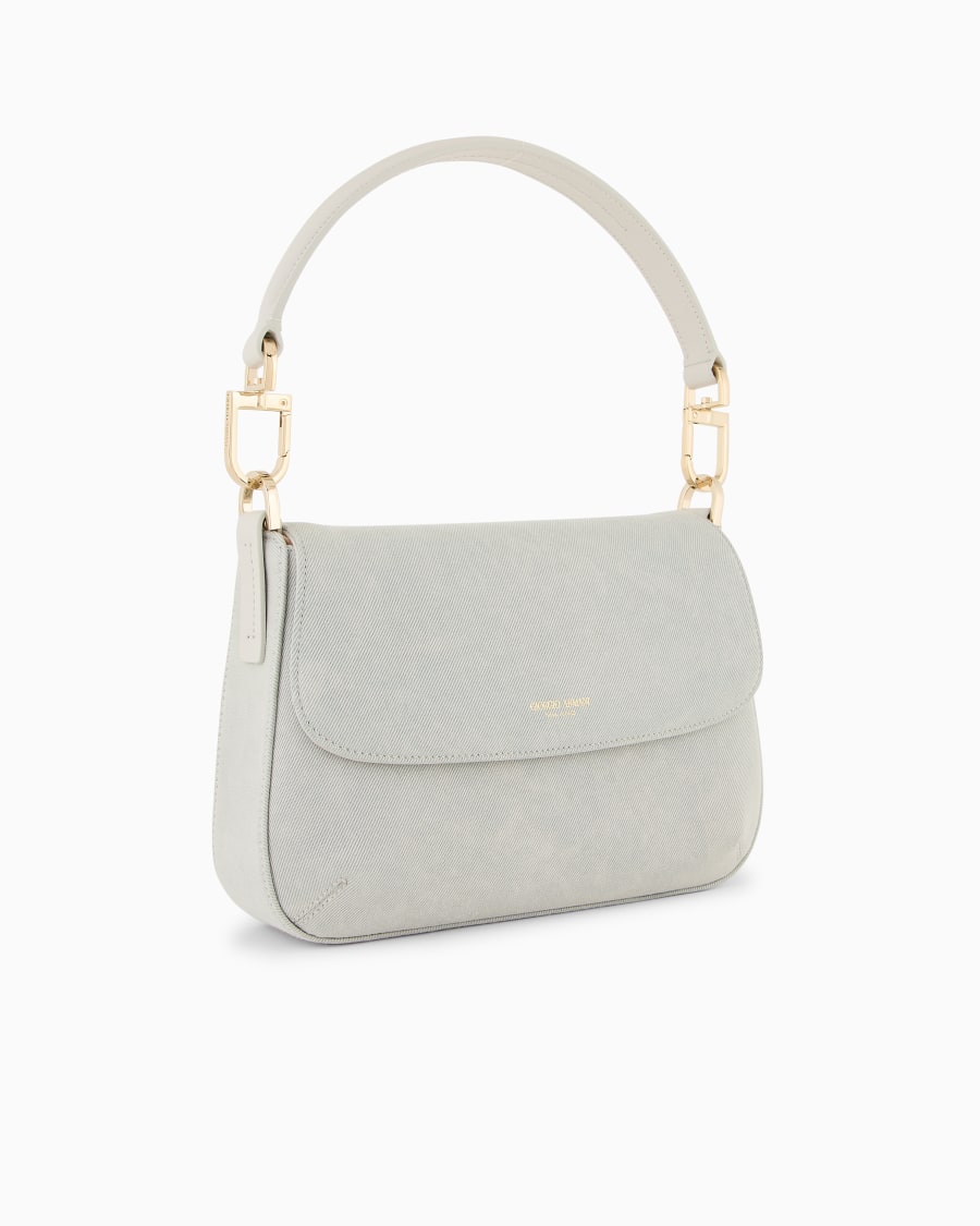 The world of armani DENIM COLLECTION BORSA A MANO PICCOLA LA PRIMA SOFT IN DENIM Vendita calda