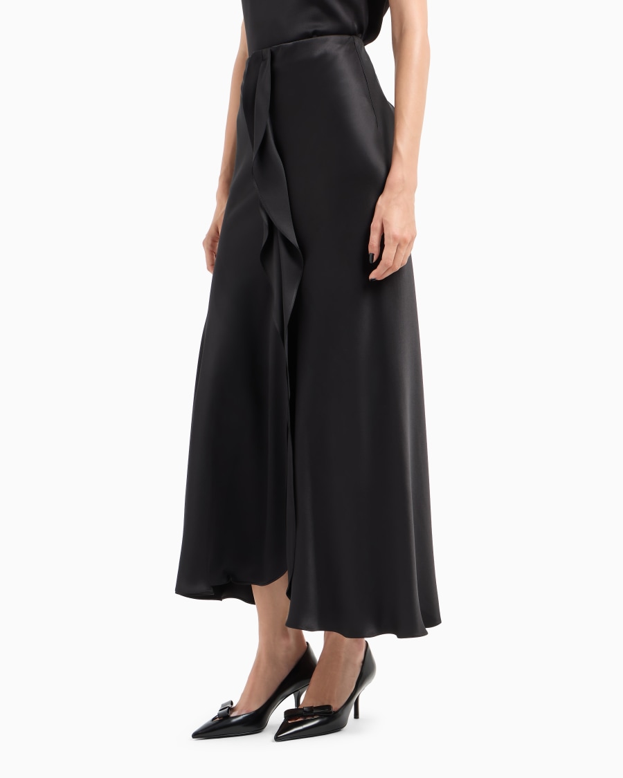 The world of armani GONNA LONGUETTE IN DOPPIO RASO DI SETA Online Outlet