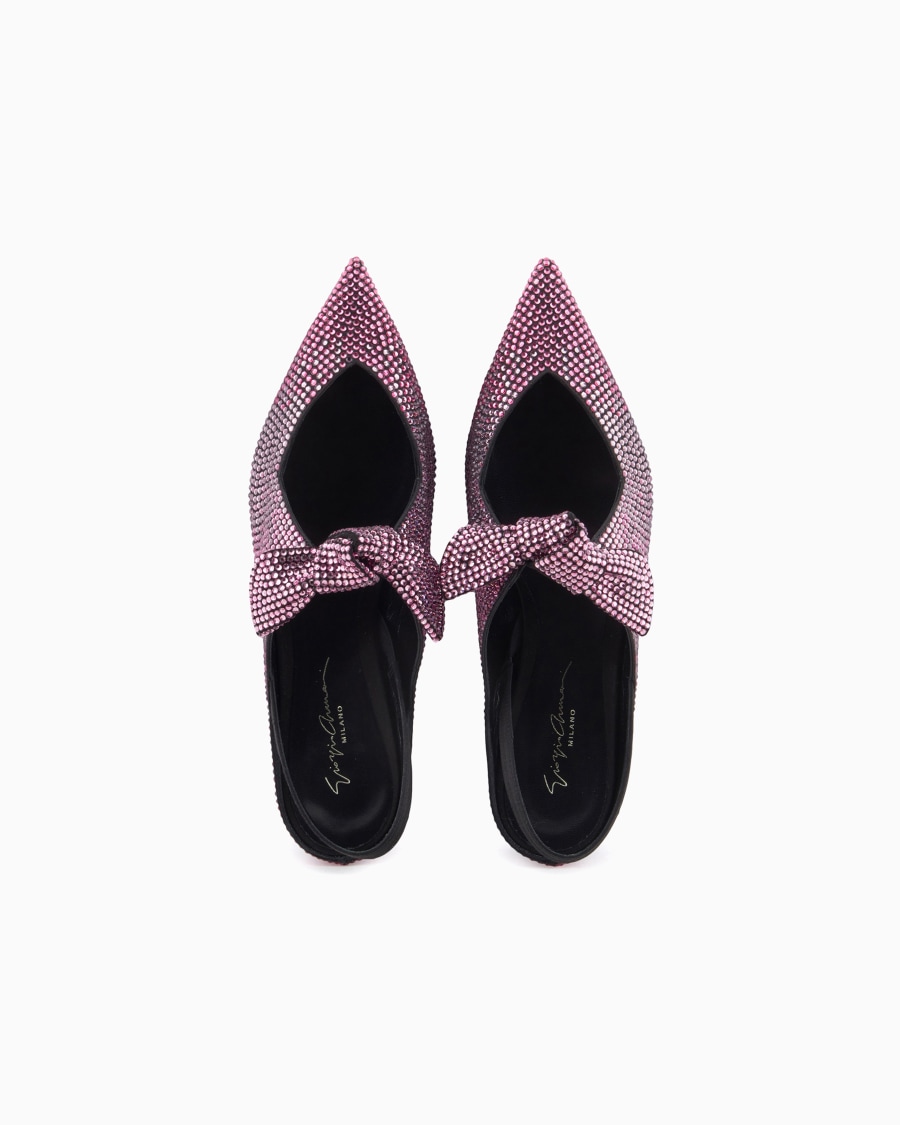 The world of armani BALLERINE SLINGBACK IN RASO E CRISTALLI DEGRADÉ Grandi sconti