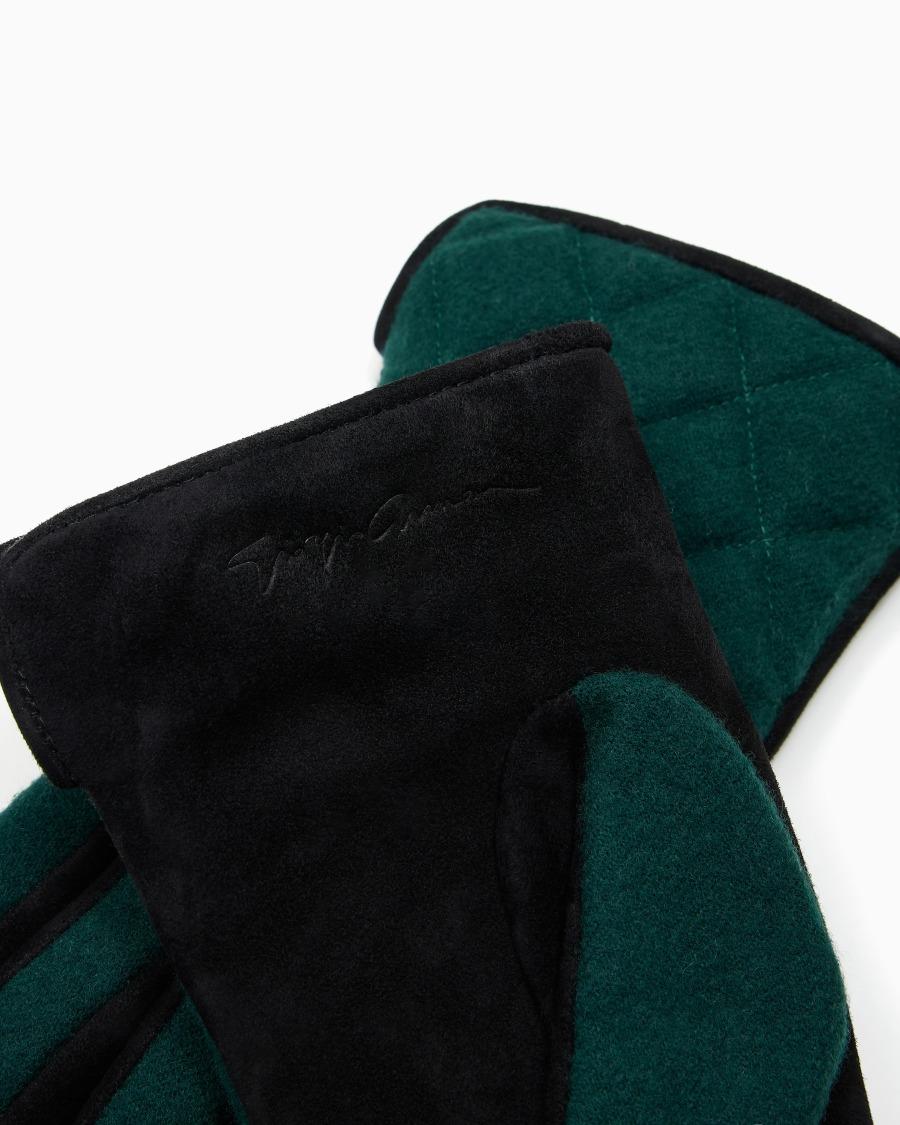 The world of armani GUANTI IN SUEDE E LANA ACQUISTA ORA