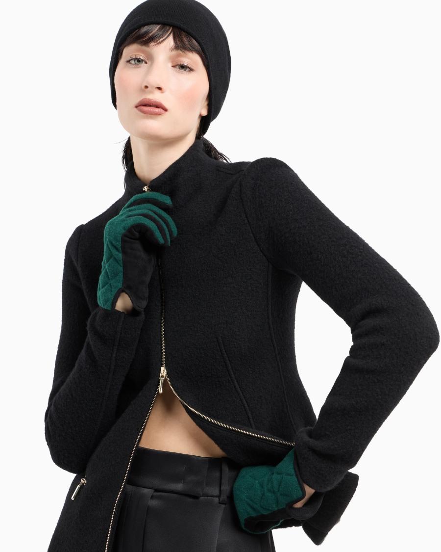 The world of armani GUANTI IN SUEDE E LANA ACQUISTA ORA