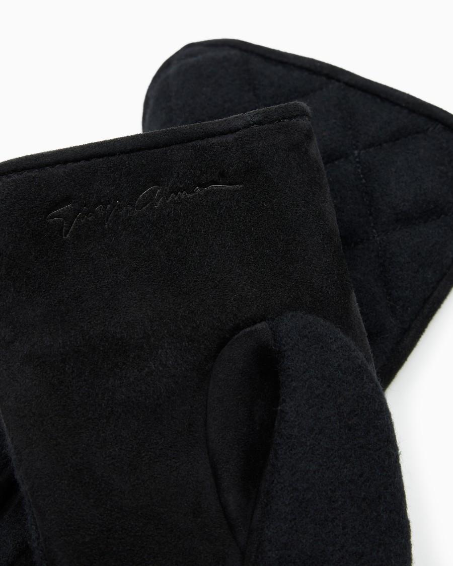 The world of armani GUANTI IN SUEDE E LANA Latest stili