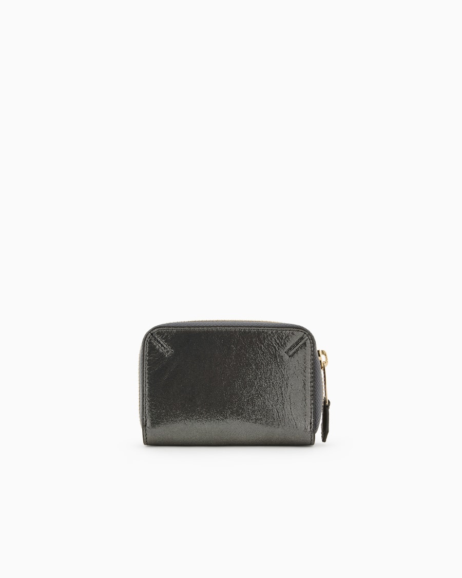 The world of armani PORTACARTE ZIPAROUND LA PRIMA IN NABUK BRILLANTE Ultimo giorno