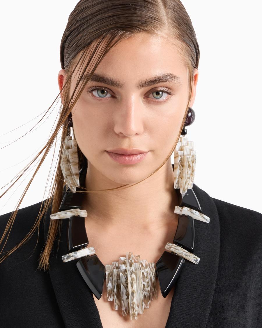 The world of armani COLLANA GIROCOLLO CON ELEMENTI GEOMETRICI Fino al 50% di sconto