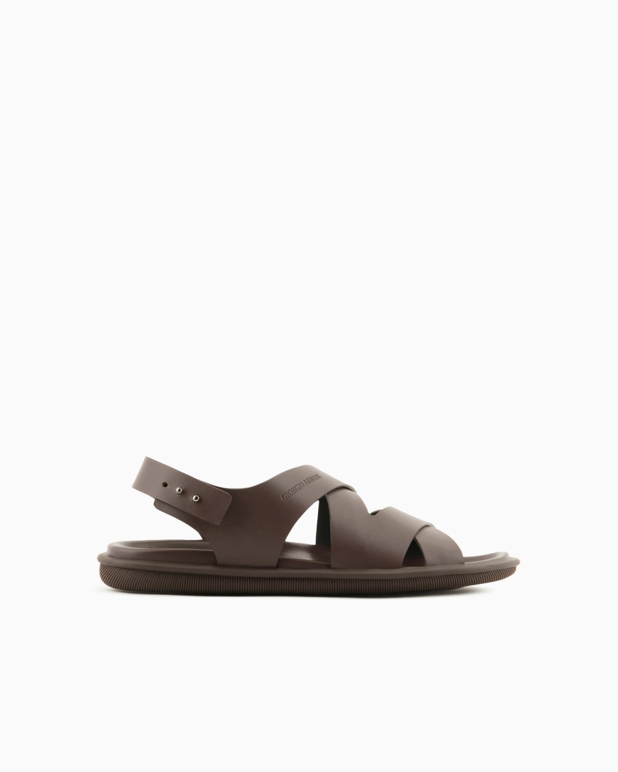 The world of armani SANDALI INTRECCIATI IN PELLE
