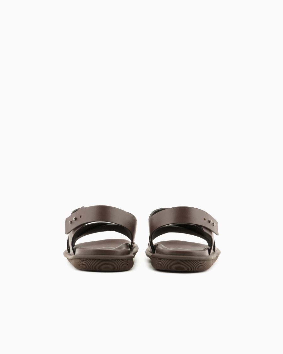 The world of armani SANDALI INTRECCIATI IN PELLE Sostegno trimestrale