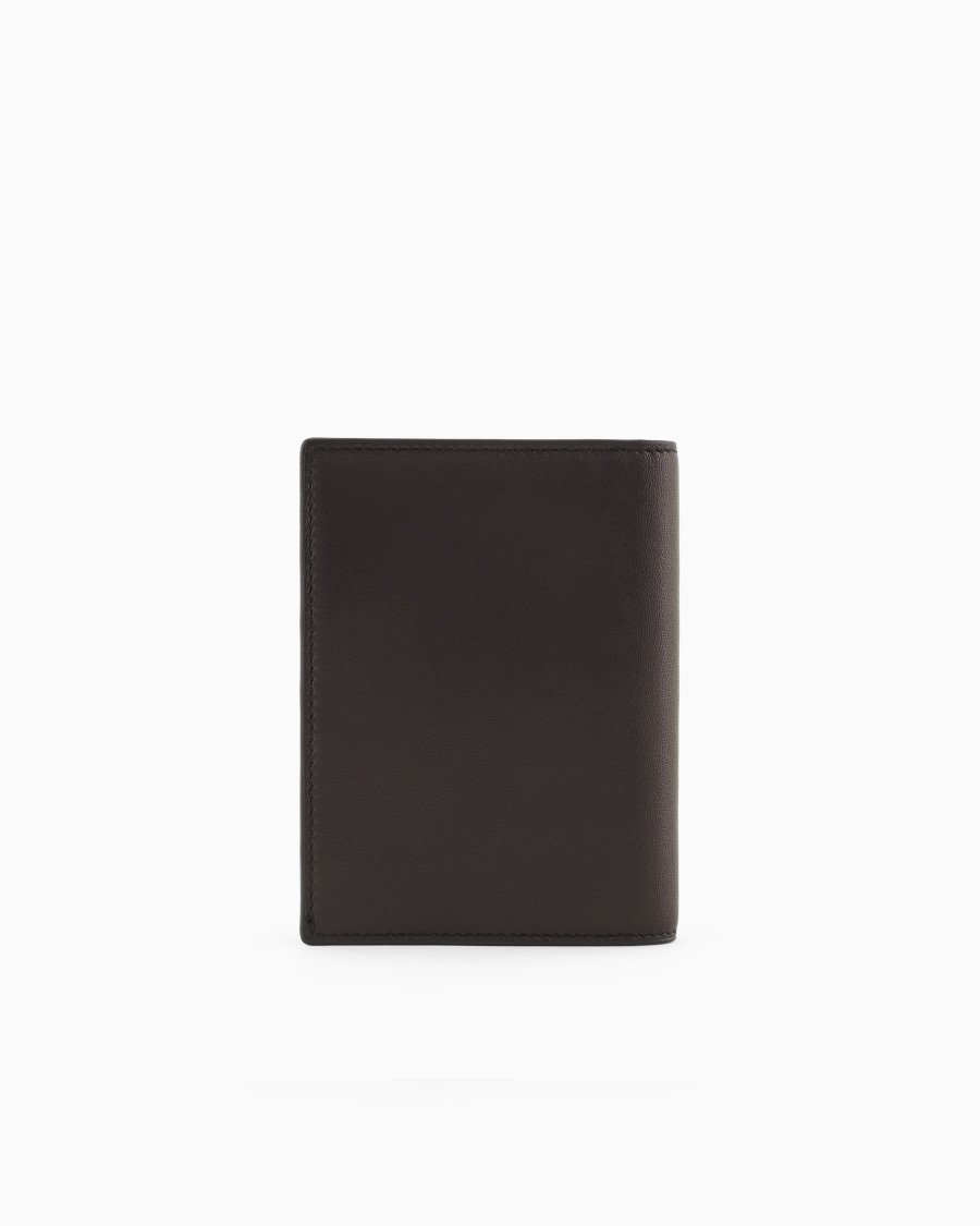 The world of armani PORTA PASSAPORTO BIFOLD IN NAPPA Enormi sconti