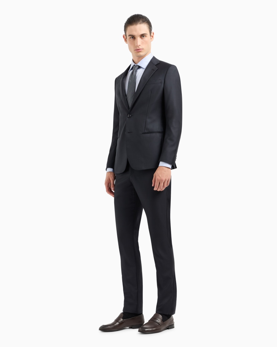 The world of armani CAMICIA CLASSICA IN TWILL DI COTONE In vendita