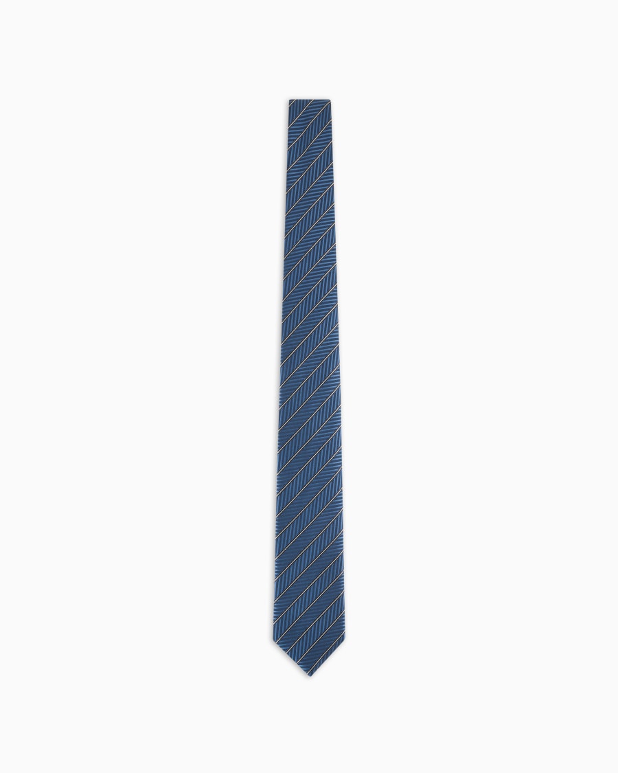 The world of armani CRAVATTA IN SETA JACQUARD REGIMENTAL Italia