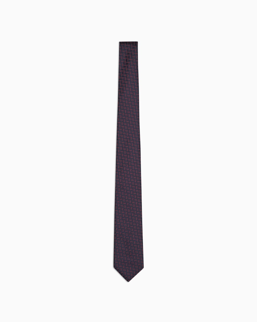The world of armani CRAVATTA IN SETA JACQUARD GEOMETRICO